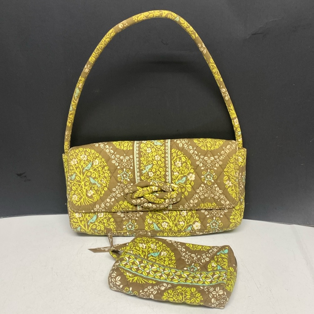 VERA BRADLEY Clutch Satchel Quilted Flap Closure Purse